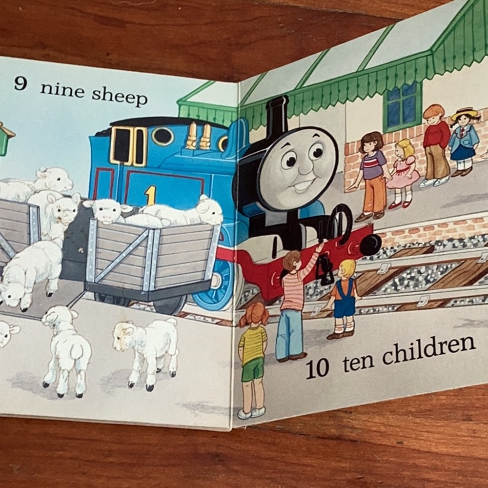 💖  Vintage Thomas The Tank Engine  BOOK 📚  Count To TEN  1991 NVC